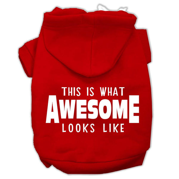 This is What Awesome Looks Like Dog Pet Hoodies Red Size Med (12)