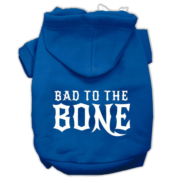 Bad to the Bone Dog Pet Hoodies Blue Size Lg (14)