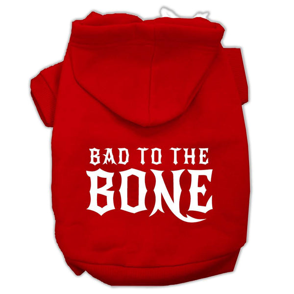 Bad to the Bone Dog Pet Hoodies Red Size Med (12)