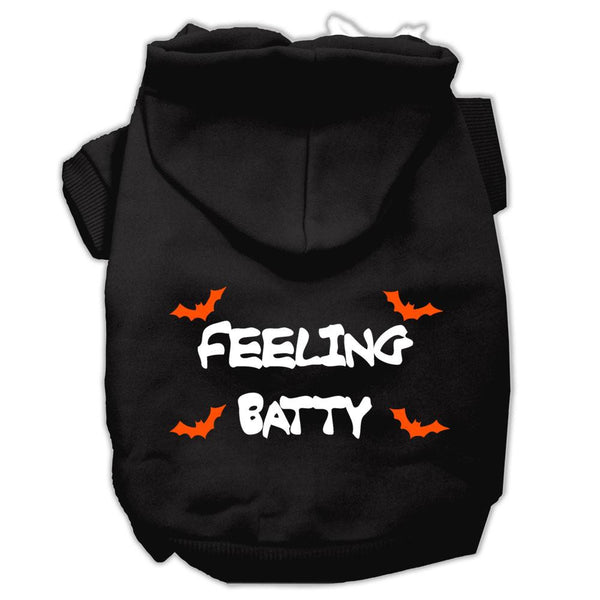 Feeling Batty Screen Print Pet Hoodies Black Size XXL (18)