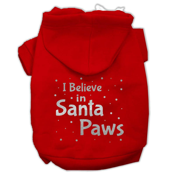 Screenprint Santa Paws Pet Hoodies Red Size Med (12)