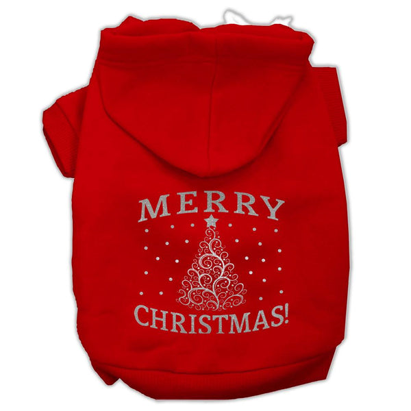 Shimmer Christmas Tree Pet Hoodies Red Size XXL (18)