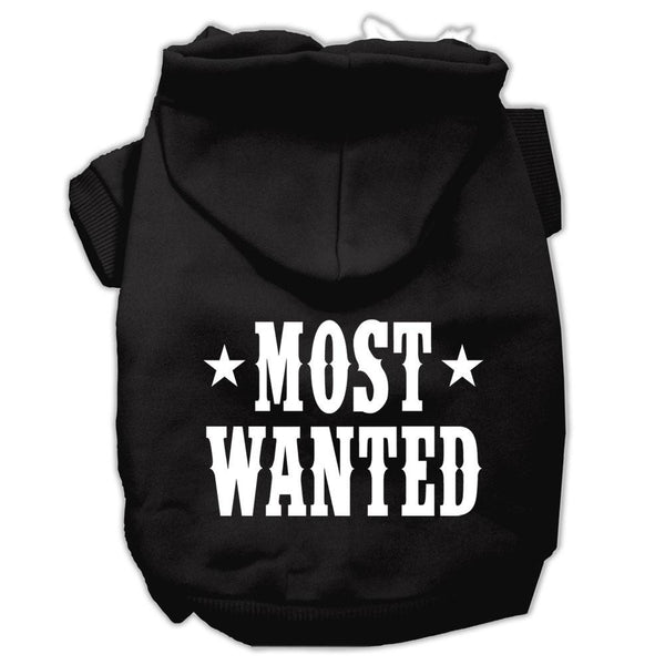 Most Wanted Screen Print Pet Hoodies Black Size XXXL (20)