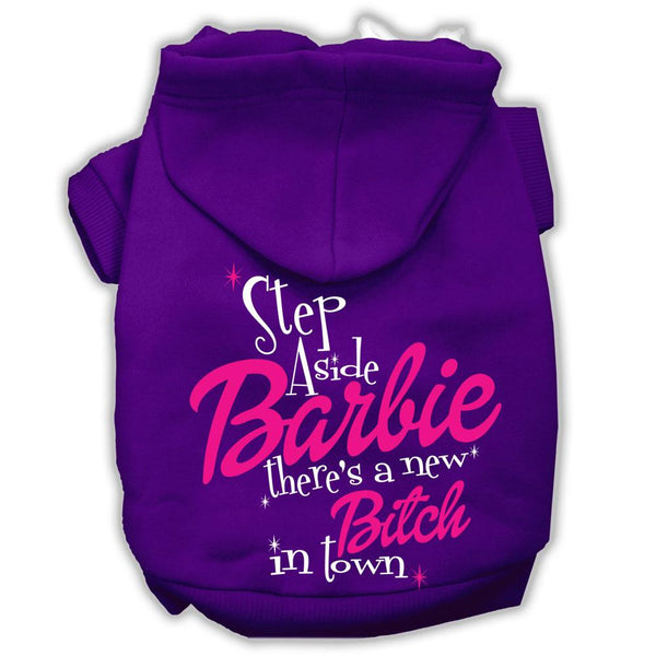 New Bitch in Town Screenprint Hoodie Purple L (14)