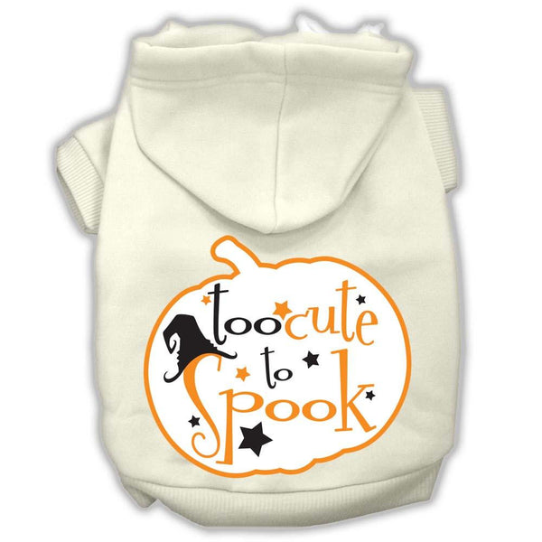 Too Cute to Spook Screenprint Hoodie Cream XS (8)