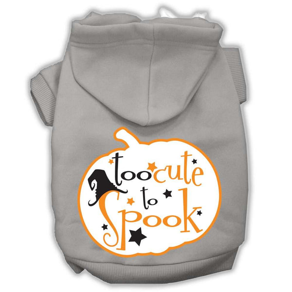 Too Cute to Spook Screenprint Hoodie Grey XS (8)