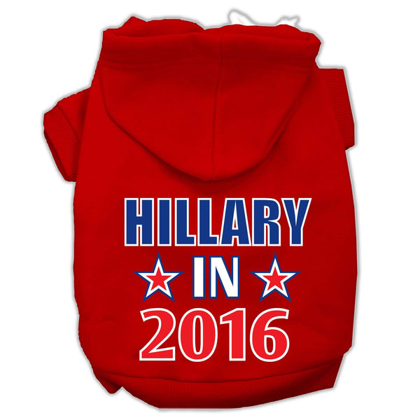 Hillary in 2016 Election Screenprint Pet Hoodies Red Size L (14)