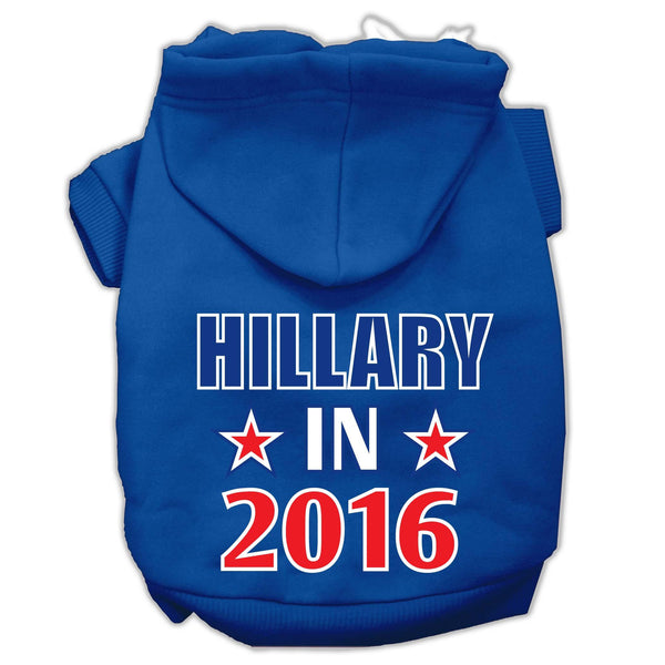 Hillary in 2016 Election Screenprint Pet Hoodies Blue Size XXL (18)