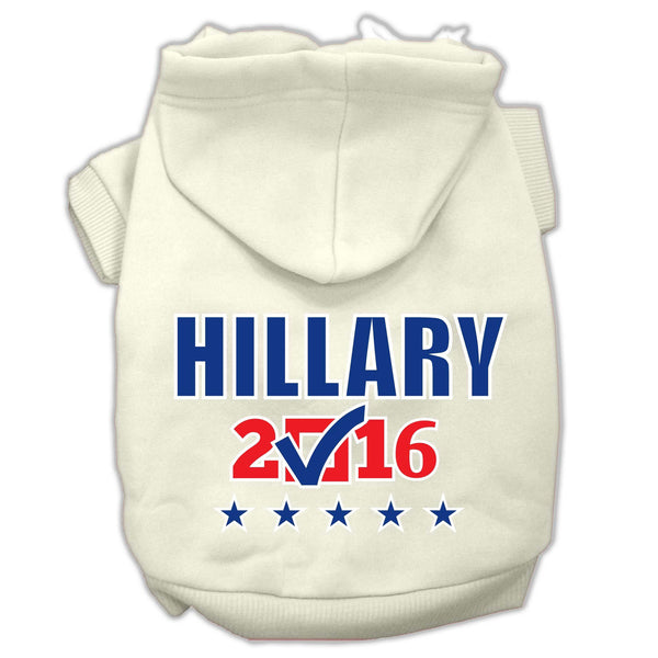 Hillary Checkbox Election Screenprint Pet Hoodies Cream Size M (12)