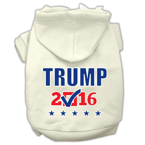 Trump Checkbox Election Screenprint Pet Hoodies Cream Size L (14)