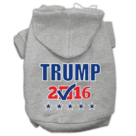 Trump Checkbox Election Screenprint Pet Hoodies Grey Size L (14)