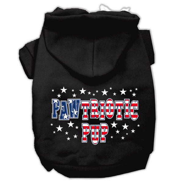 Pawtriotic Pup Screen Print Pet Hoodies Black Size XXL (18)