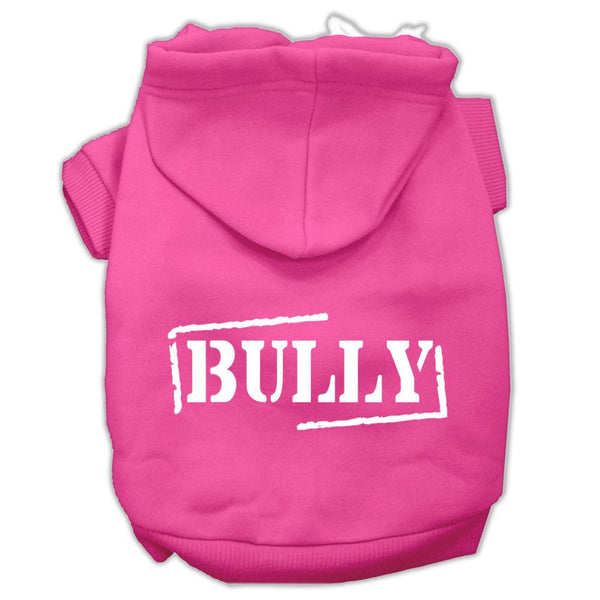 Bully Screen Printed Pet Hoodies Bright Pink Size Sm (10)