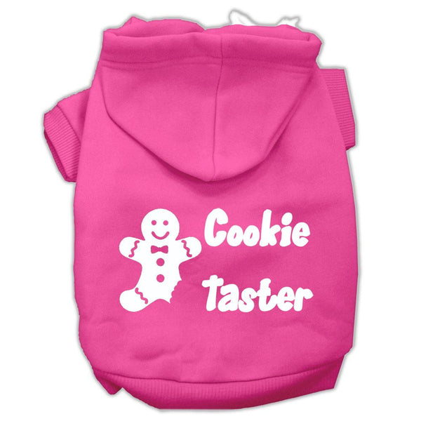 Cookie Taster Screen Print Pet Hoodies Bright Pink Size Med (12)