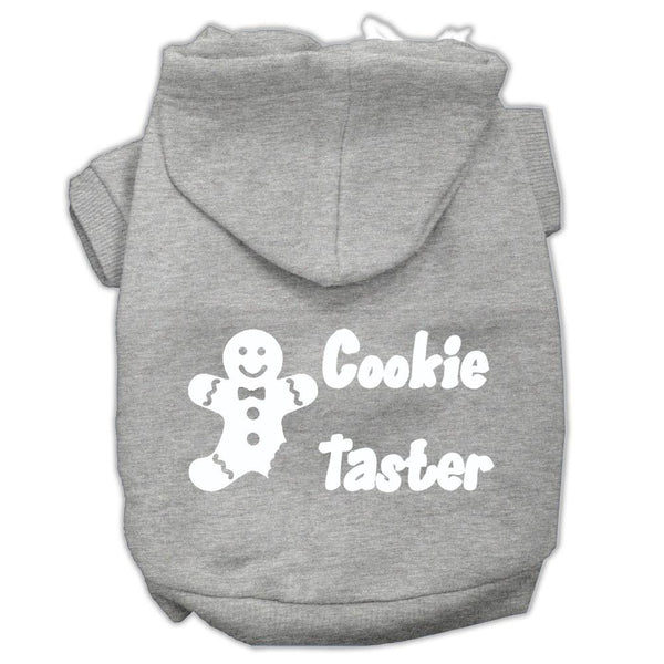 Cookie Taster Screen Print Pet Hoodies Grey Size Med (12)