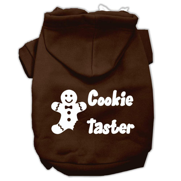 Cookie Taster Screen Print Pet Hoodies Brown Size XS (8)