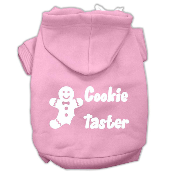 Cookie Taster Screen Print Pet Hoodies Light Pink Size XS (8)