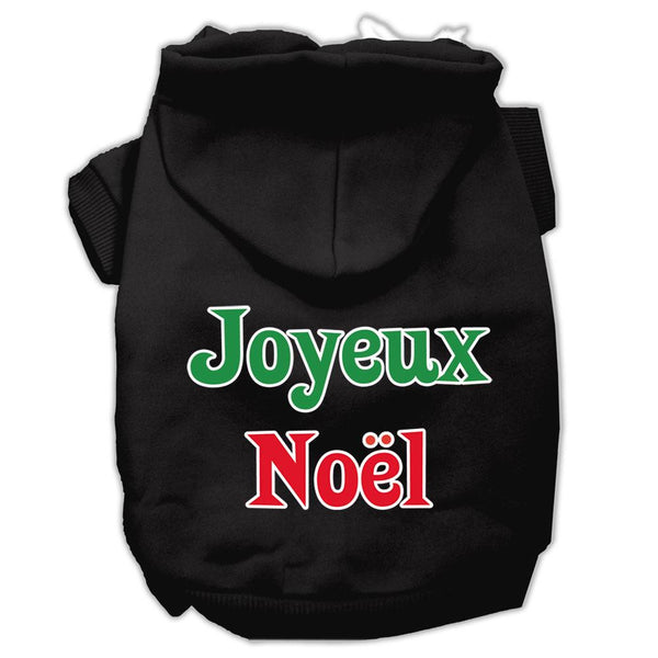 Joyeux Noel Screen Print Pet Hoodies Black XXL (18)