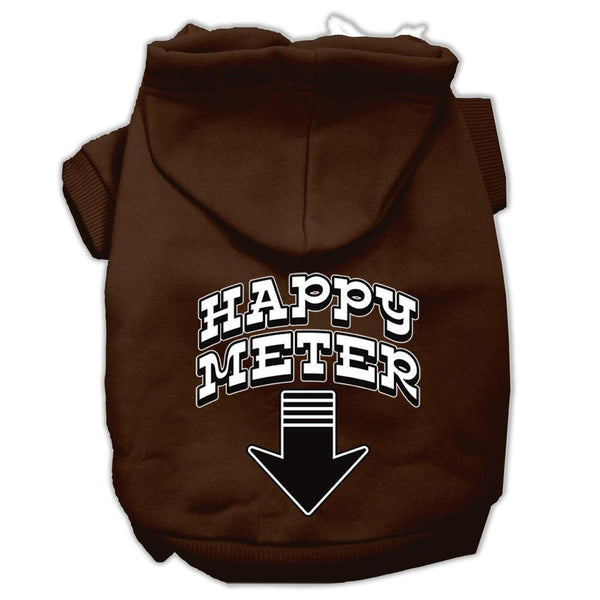 Happy Meter Screen Printed Dog Pet Hoodies Brown Size Lg (14)