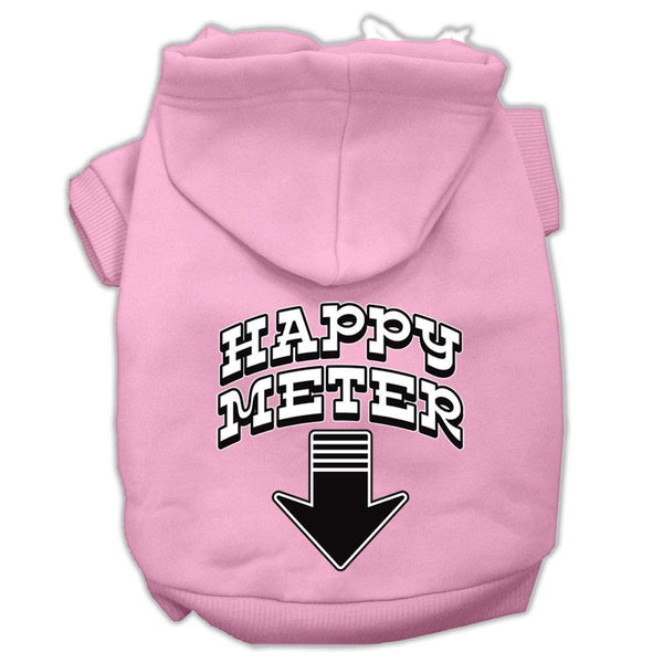 Happy Meter Screen Printed Dog Pet Hoodies Light Pink Size Med (12)