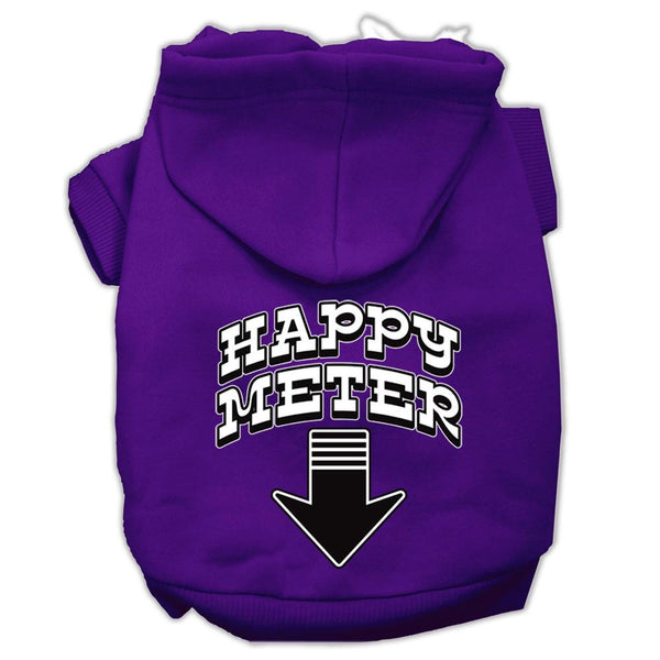 Happy Meter Screen Printed Dog Pet Hoodies Purple Size XS (8)