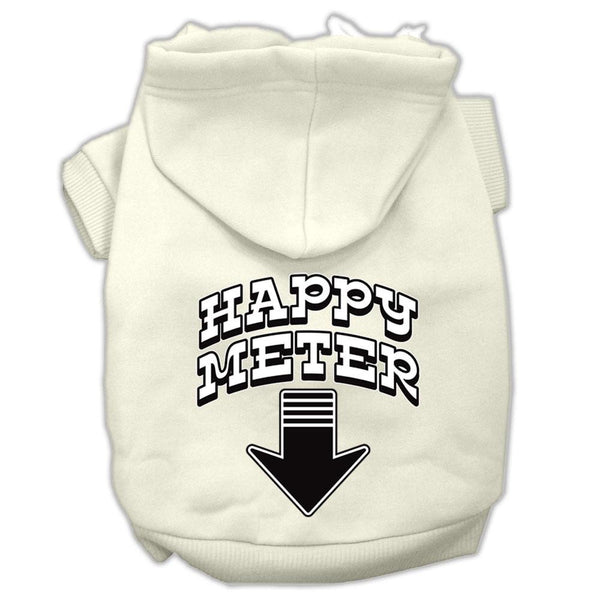 Happy Meter Screen Printed Dog Pet Hoodies Cream Size XXL (18)