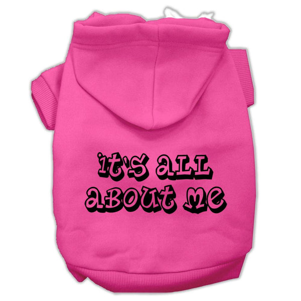 It's All About Me Screen Print Pet Hoodies Bright Pink Size XXL (18)