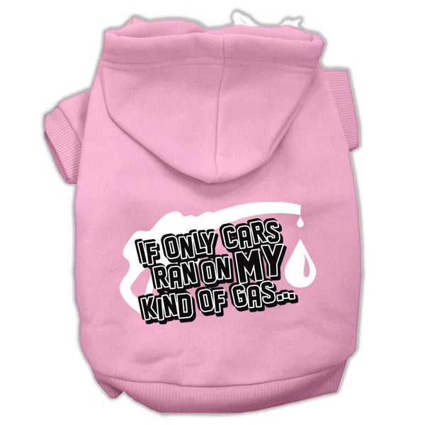 My Kind of Gas Screen Print Pet Hoodies Light Pink Size L (14)