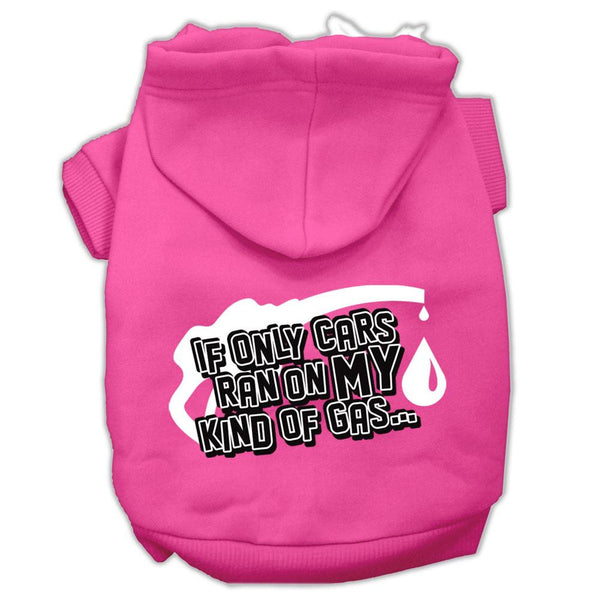 My Kind of Gas Screen Print Pet Hoodies Bright Pink Size M (12)