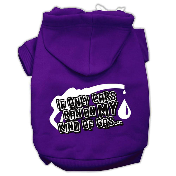 My Kind of Gas Screen Print Pet Hoodies Purple Size M (12)