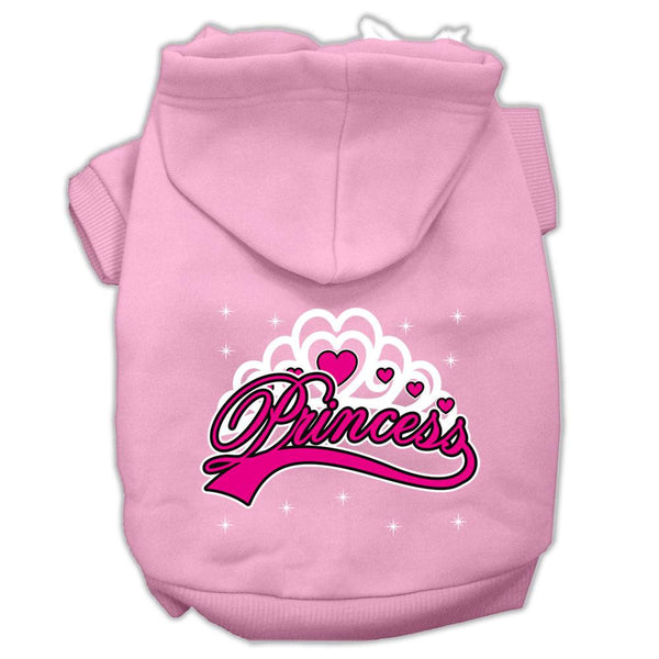 I'm a Princess Screen Print Pet Hoodies Light Pink Size XS (8)