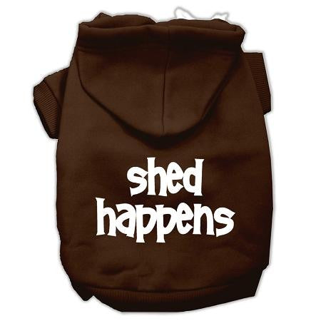 Shed Happens Screen Print Pet Hoodies Brown Size XL (16)