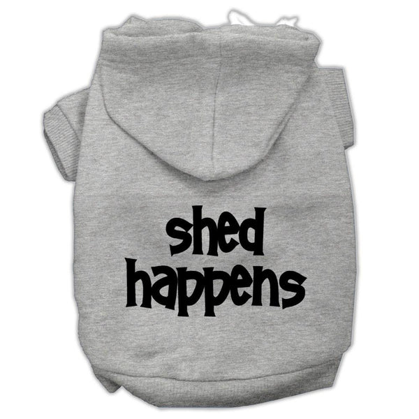 Shed Happens Screen Print Pet Hoodies Grey Size XL (16)