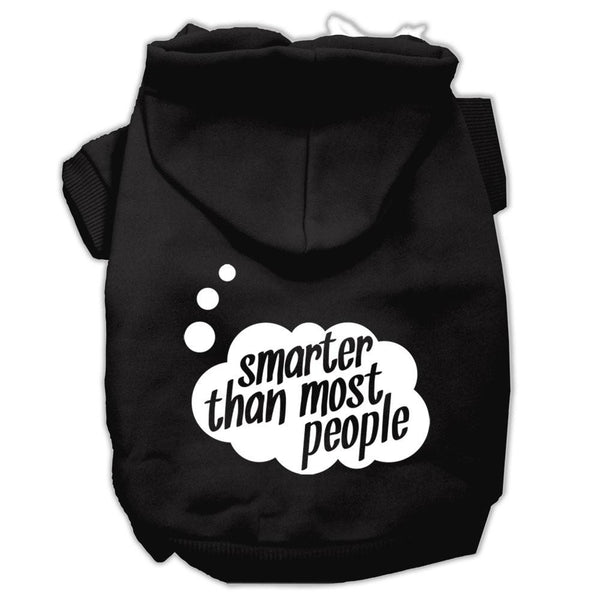 Smarter then Most People Screen Printed Dog Pet Hoodies Black Size XXXL (20)