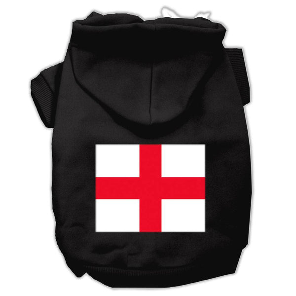 St. George's Cross (English Flag) Screen Print Pet Hoodies Black Size XXXL (20)