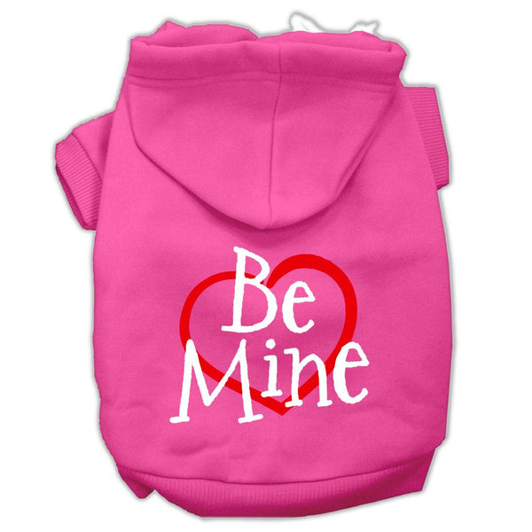 Be Mine Screen Print Pet Hoodies Bright Pink Size XS (8)