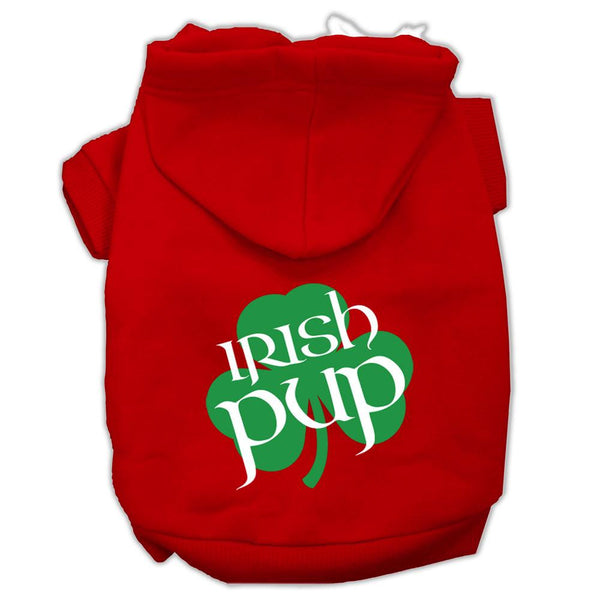 Irish Pup Screen Print Pet Hoodies Red Size Med (12)