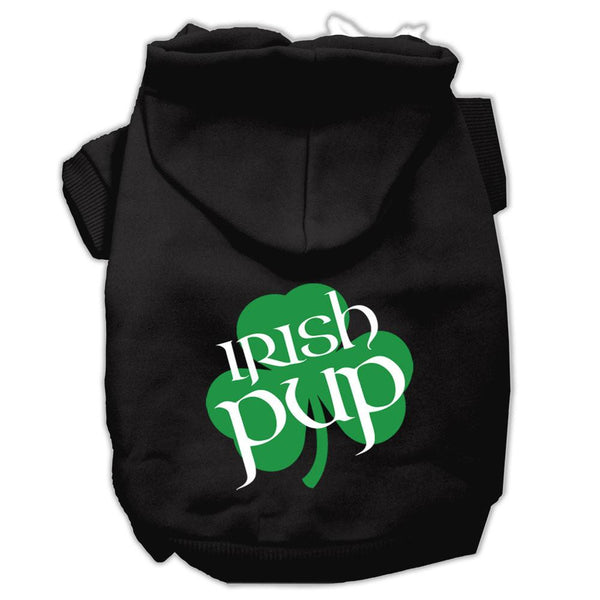 Irish Pup Screen Print Pet Hoodies Black Size XXXL (20)