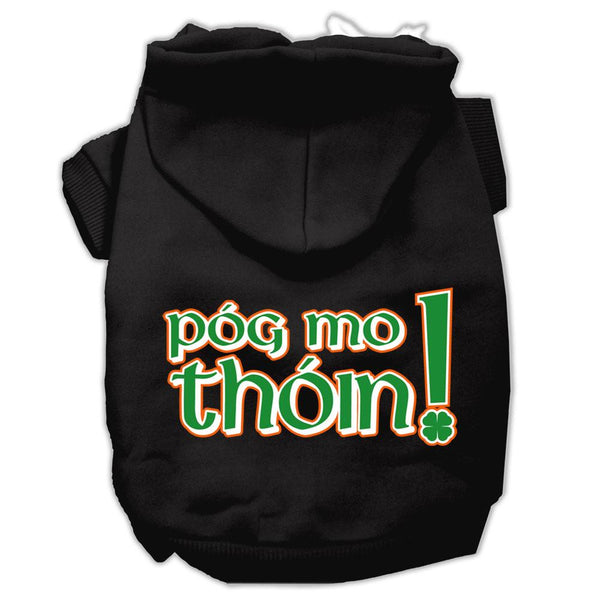 Pog Mo Thoin Screen Print Pet Hoodies Black Size XXL (18)