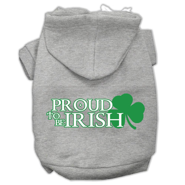 Proud to be Irish Screen Print Pet Hoodies Grey Size XXXL (20)