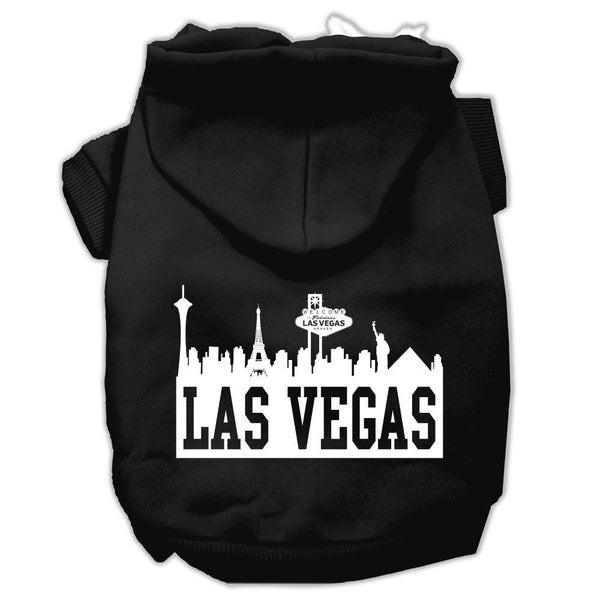 Las Vegas Skyline Screen Print Pet Hoodies Black Size XXL (18)