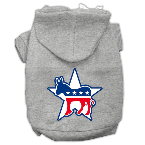 Democrat Screen Print Pet Hoodies Grey Size Med (12)