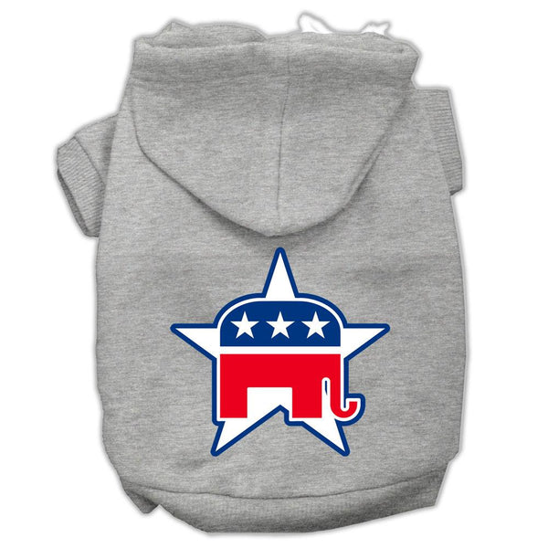 Republican Screen Print Pet Hoodies Grey Size XL (16)