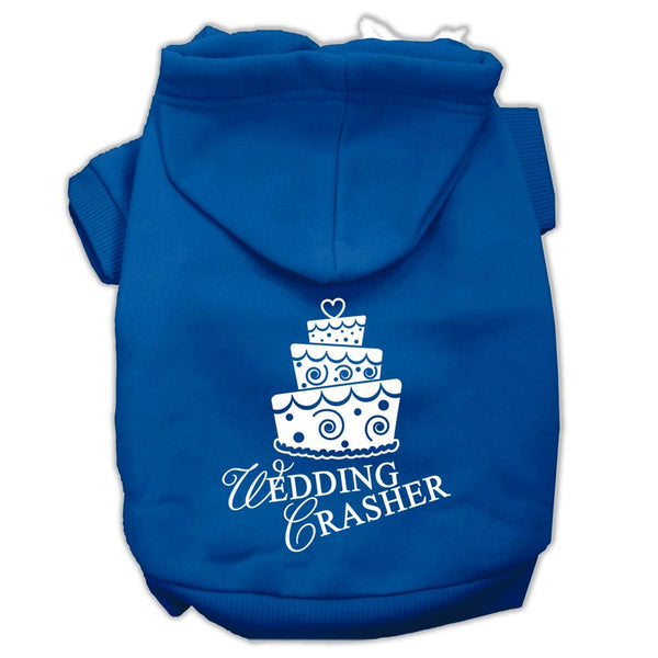 Wedding Crasher Screen Print Pet Hoodies Blue Size XS (8)