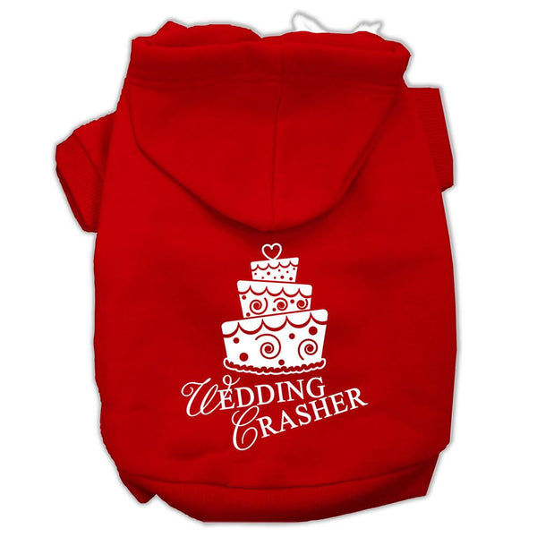 Wedding Crasher Screen Print Pet Hoodies Red Size XXXL (20)