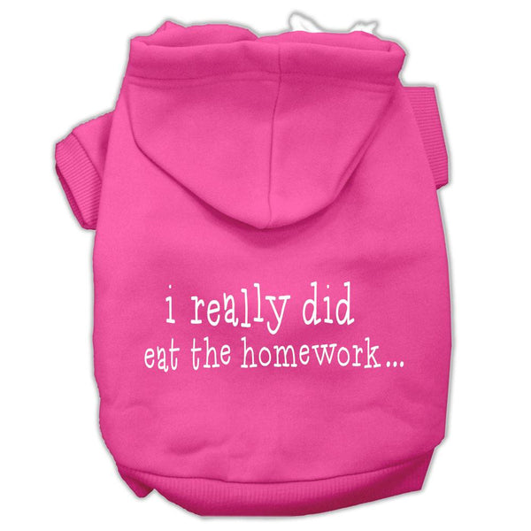 I really did eat the Homework Screen Print Pet Hoodies Bright Pink Size M (12)