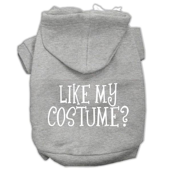 Like my costume? Screen Print Pet Hoodies Grey Size L (14)