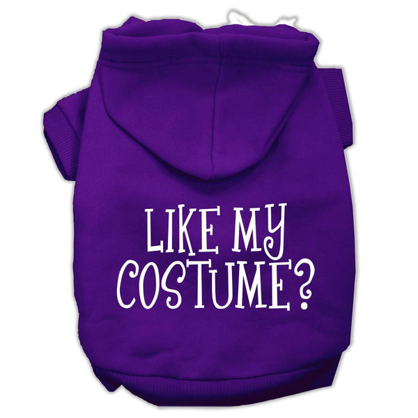 Like my costume? Screen Print Pet Hoodies Purple Size M (12)