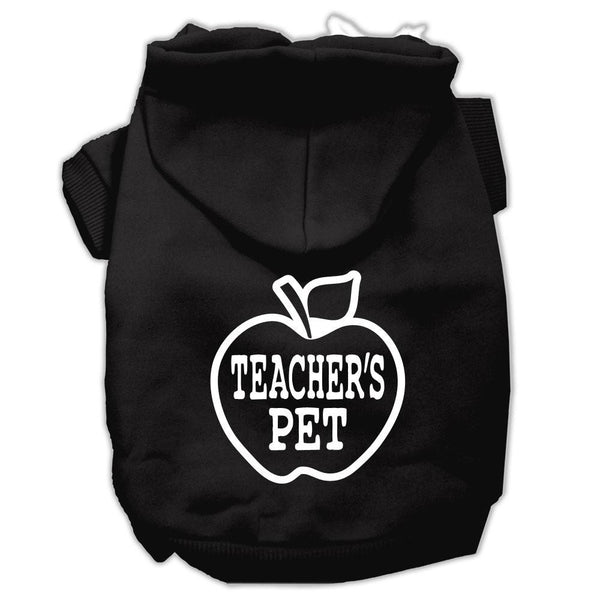 Teachers Pet Screen Print Pet Hoodies Black Size XXXL(20)