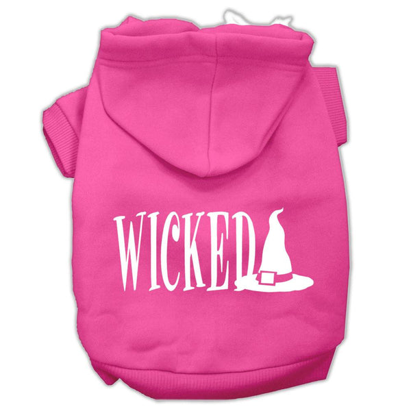 Wicked Screen Print Pet Hoodies Bright Pink Size M (12)